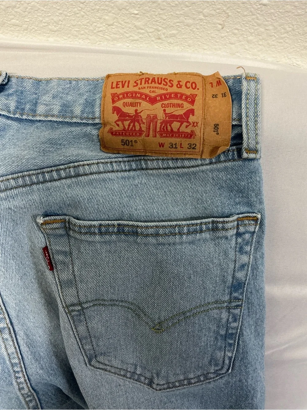 Levi's Light Blue 501 Straight-Leg Men's Jeans W31 L32